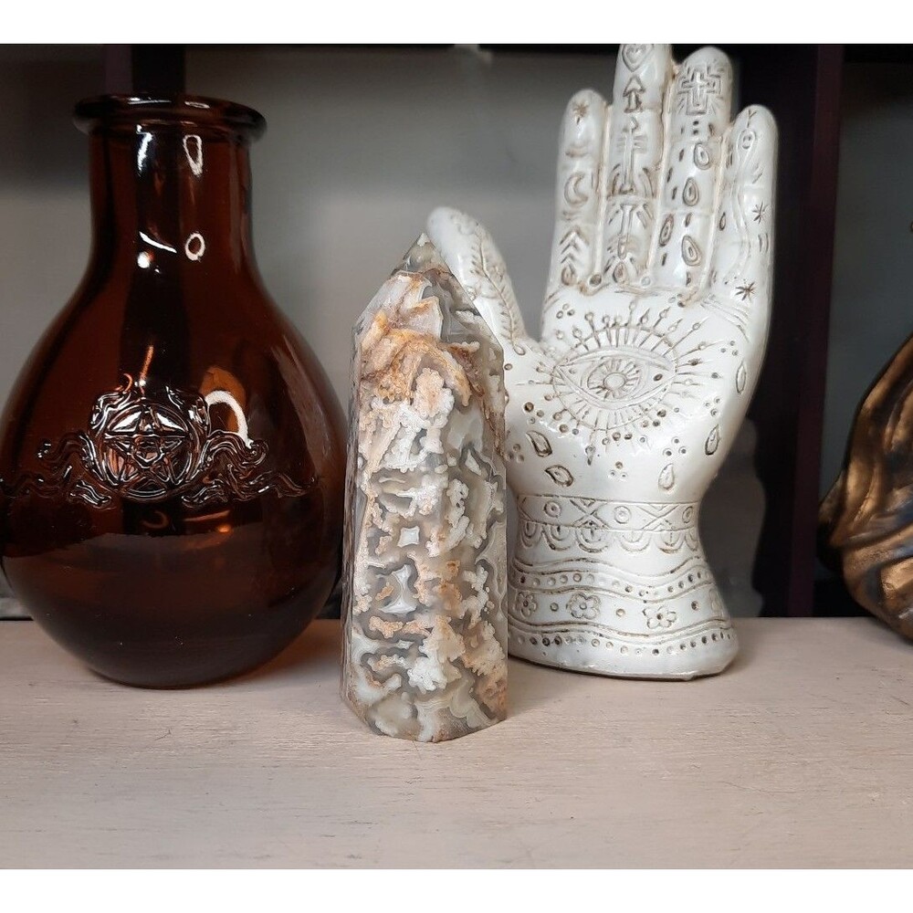 Crazy Lace Agate Crystal Tower